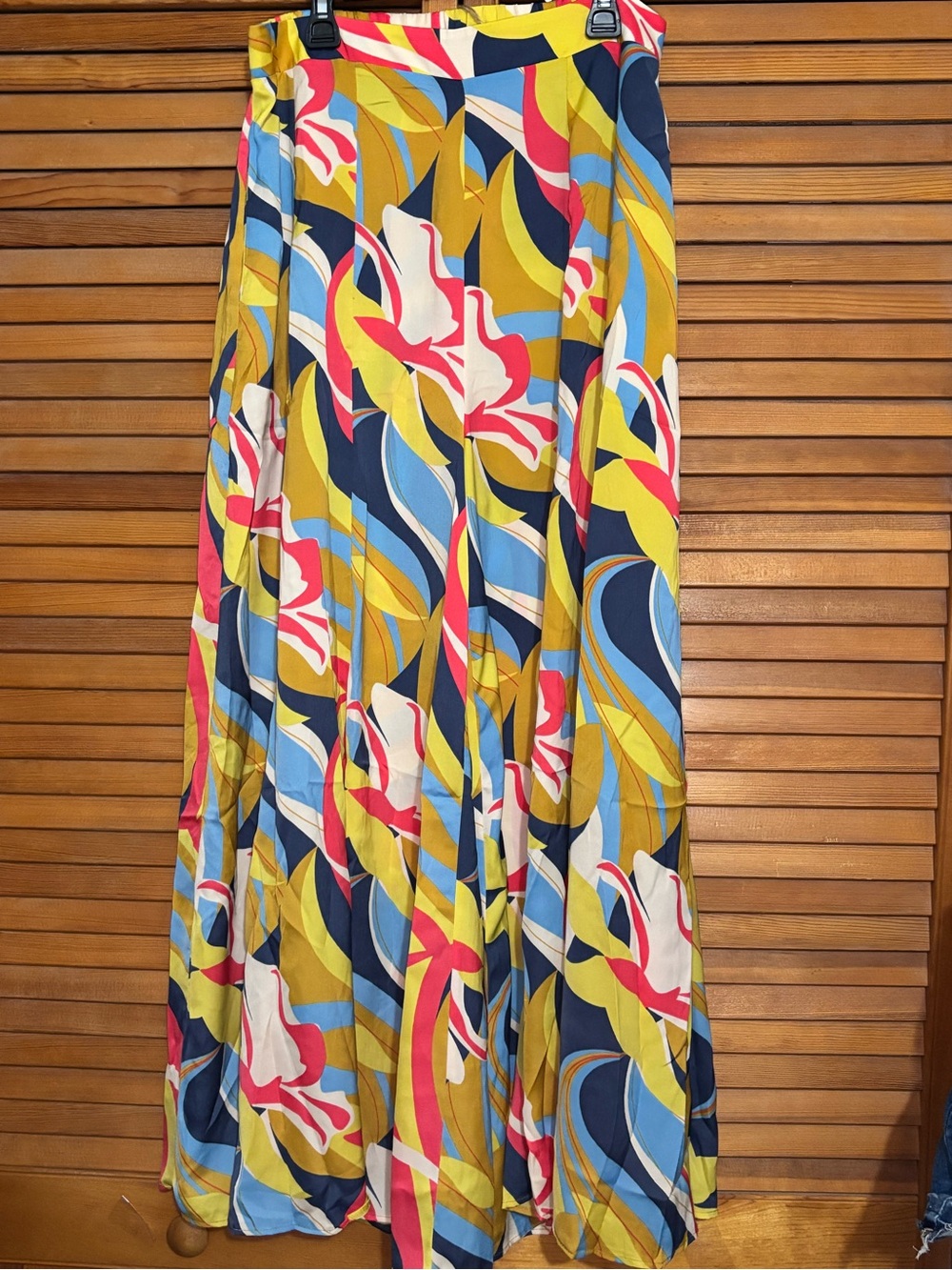 the Easel "Mirabelle" Satin Wide-Leg Pants,
